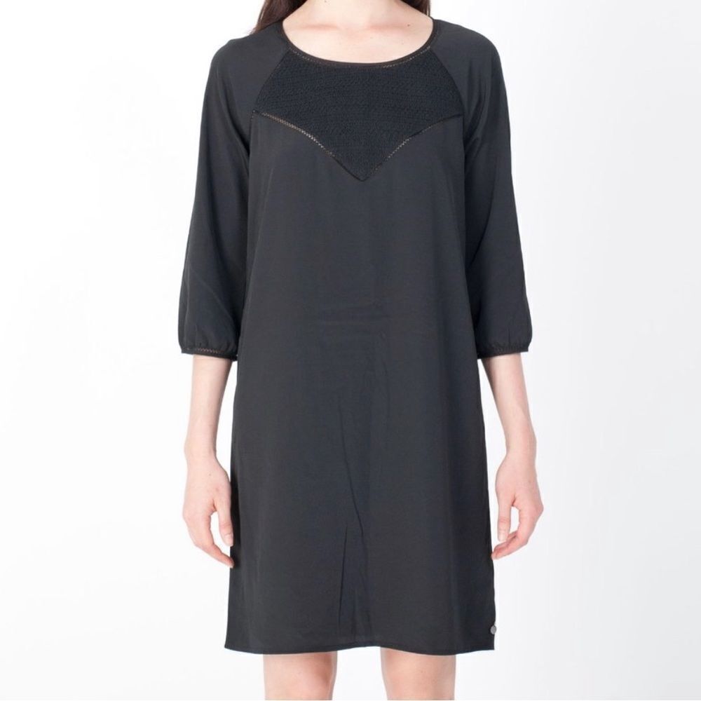 Maison SCOTCH & SODA Black Lace Insert H line Shift Dress- Size 1 (Small)